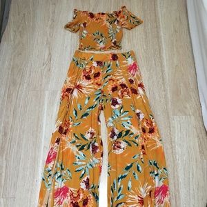 Floral Two-Piece Jumpsuit